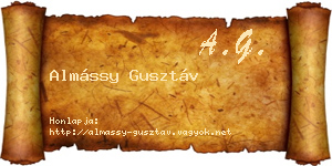 Almássy Gusztáv névjegykártya