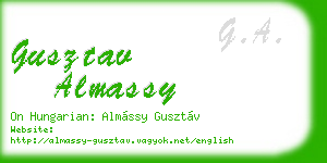 gusztav almassy business card