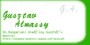 gusztav almassy business card